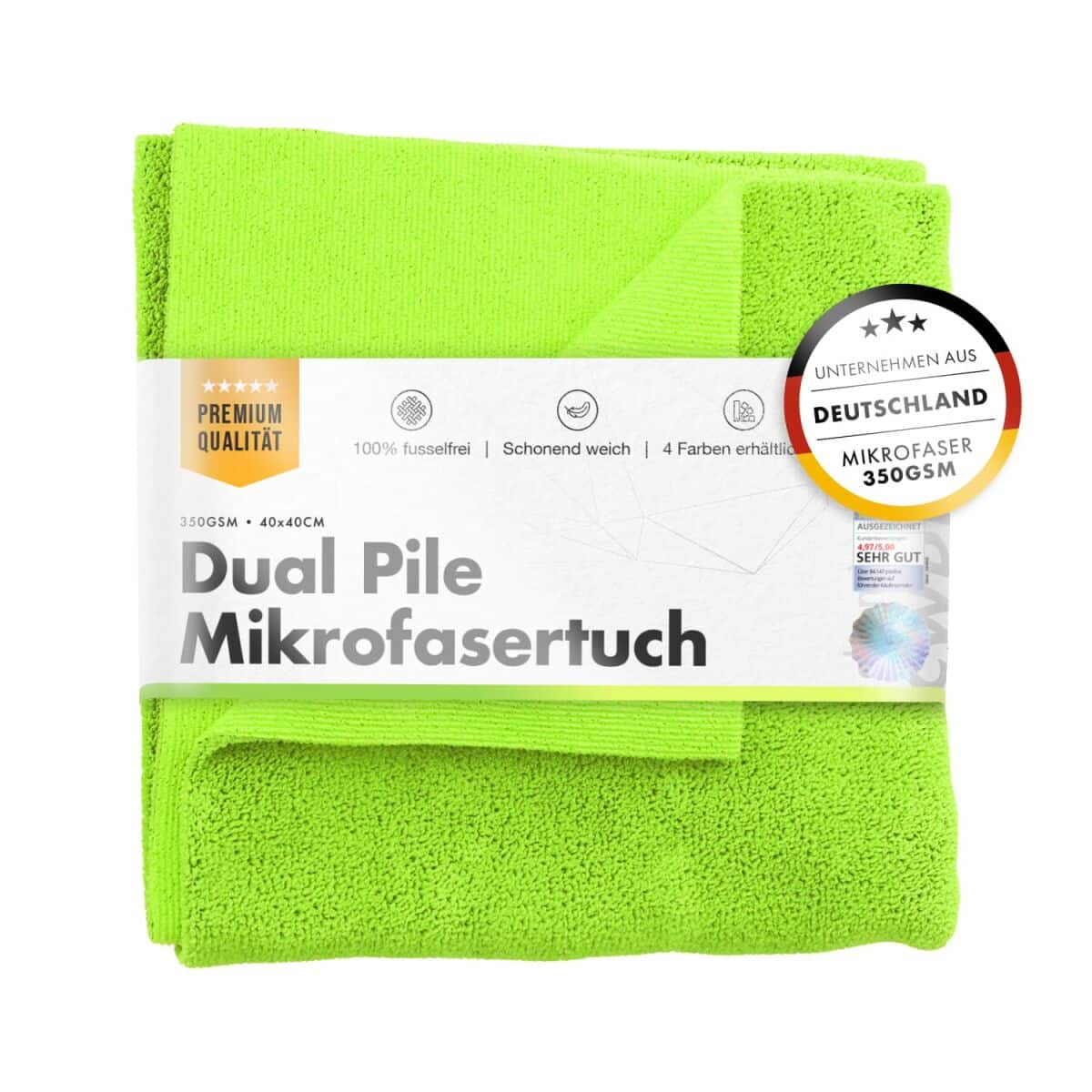 chemicalworkz dual pile towel 350gsm gruen allzwecktuch 4040cm