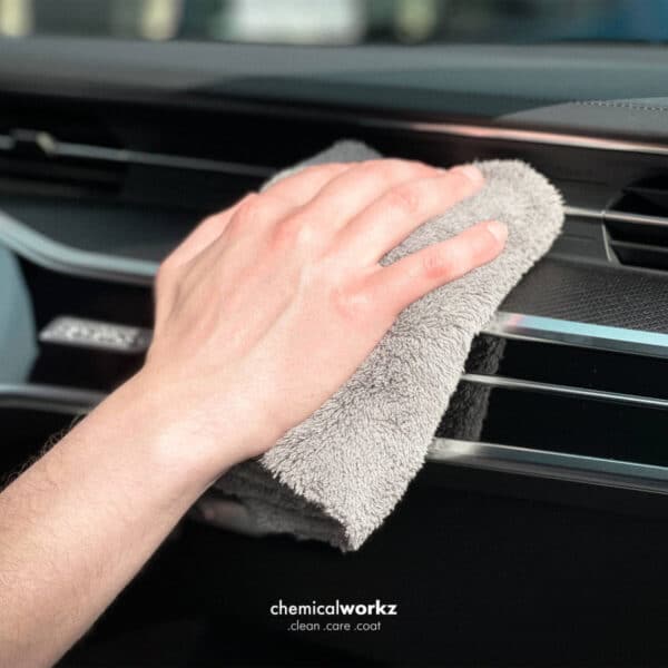 chemicalworkz edgeless plush towel 600gsm grau poliertuch 4040cm6