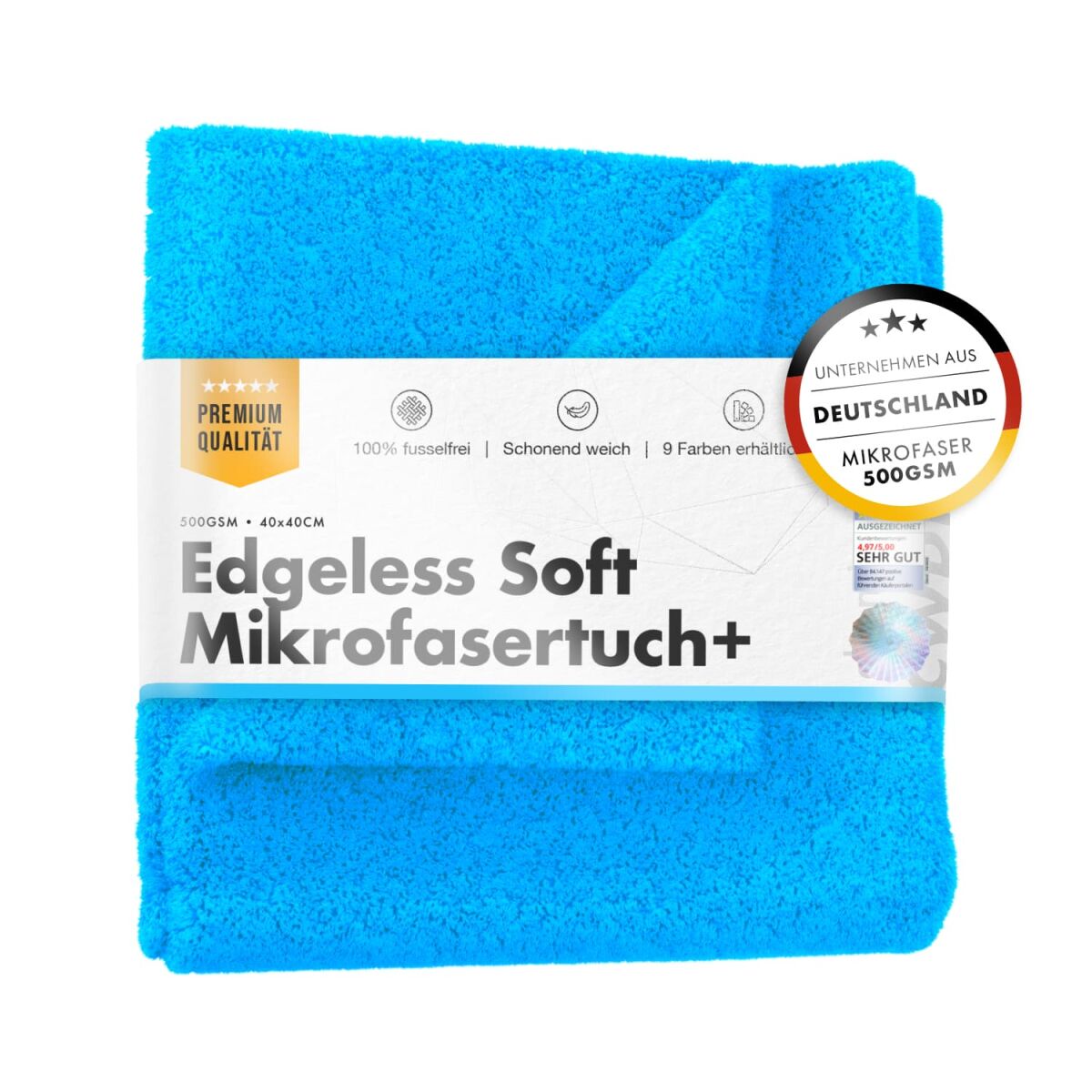 Chemicalworkz Edgeless Soft Touch Towel 500GSM Blau Poliertuch 40×40 Zentimeter