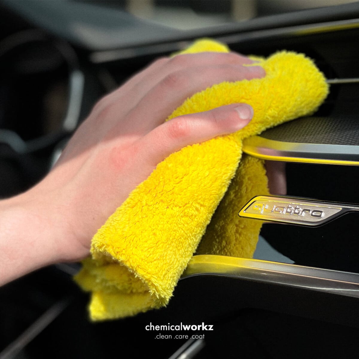 Chemicalworkz Edgeless Soft Touch Towel 500GSM Gelb Poliertuch 40×40 Zentimeter