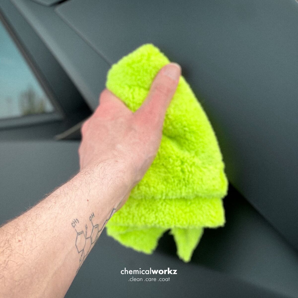 Chemicalworkz Edgeless Soft Touch Towel 500GSM Grün Poliertuch 40×40 Zentimeter