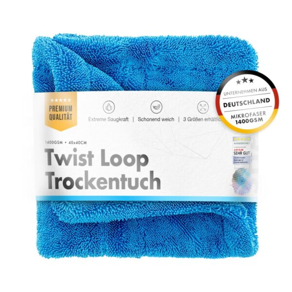 chemicalworkz shark twisted loop towel 1400gsm blau trockentuch