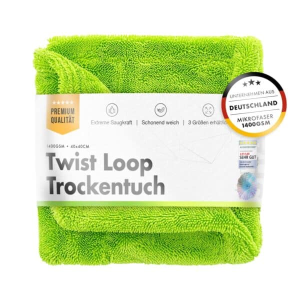 chemicalworkz shark twisted loop towel 1400gsm gruen trockentuch
