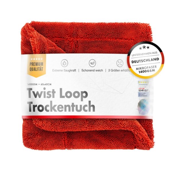 chemicalworkz shark twisted loop towel 1400gsm rot trockentuch