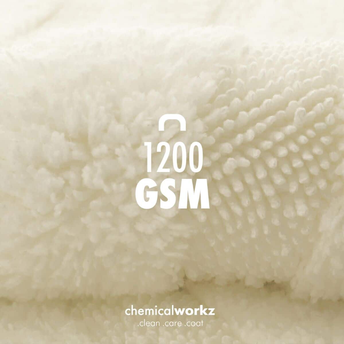 Chemicalworkz Whale Hybrid Towel 1200GSM Weiß Trockentuch 70×50 Zentimeter