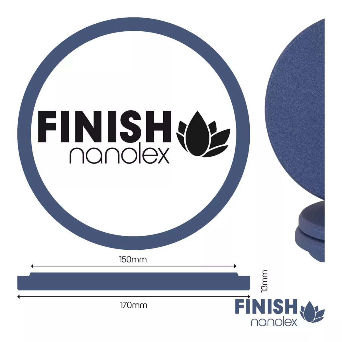nanolex polierpad finish 150mm duenn soft 3stk