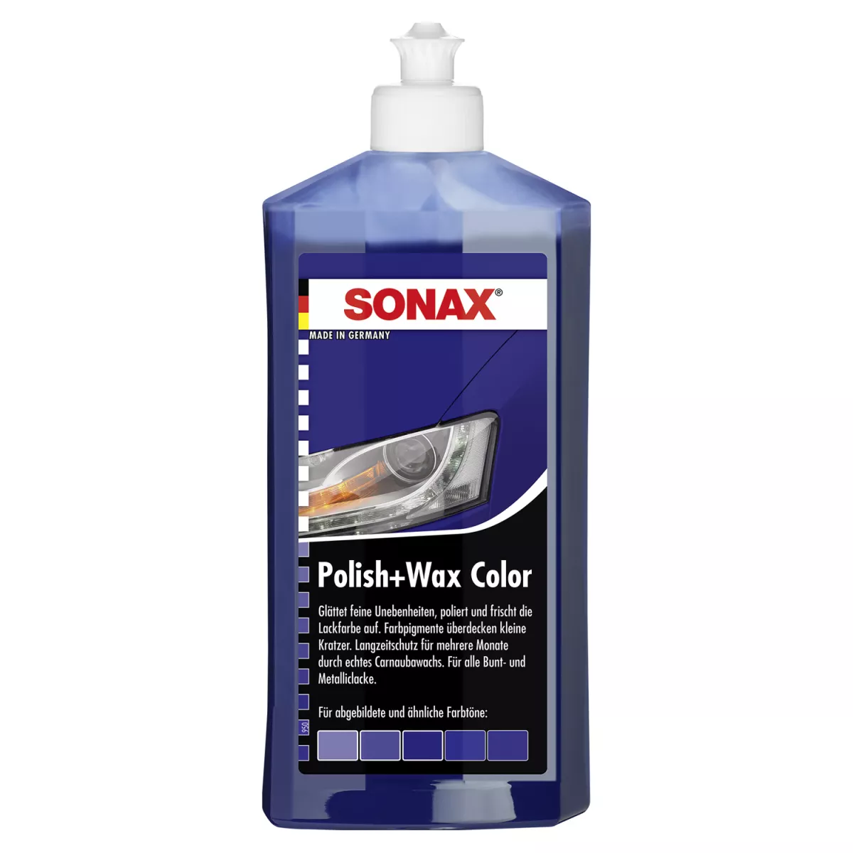 SONAX Polish+Wax Color Farbpolitur 500 Milliliter blau